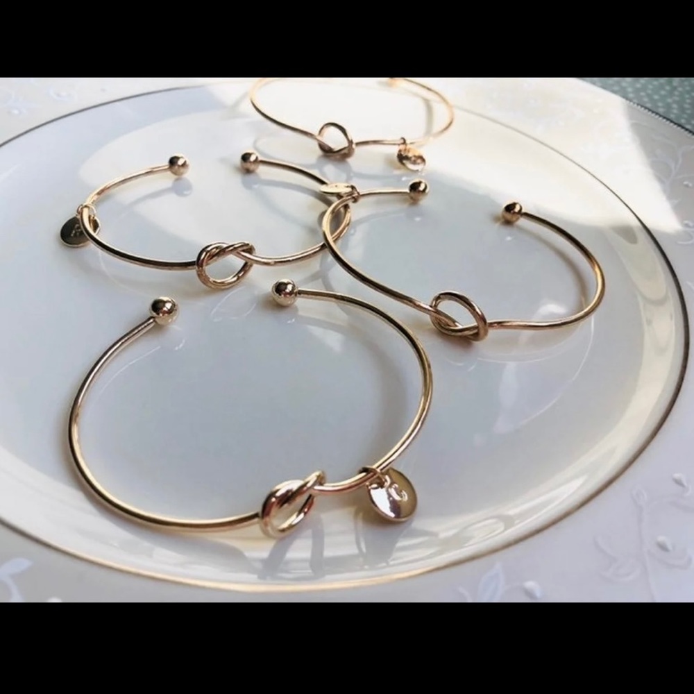 Gold Love Know Initial Bracelet